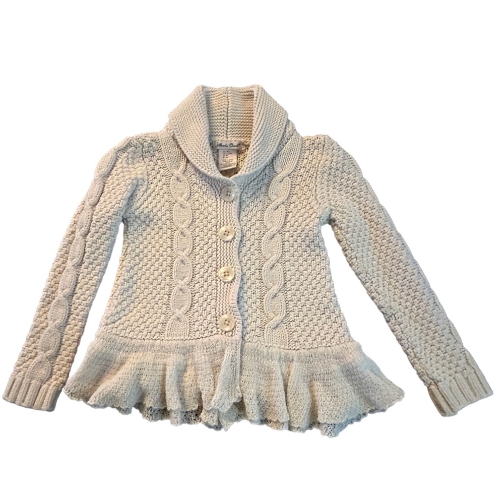 Jillian’s Closet Off White Button Down Sweater Size 6X